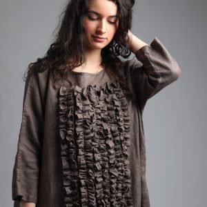 Ready Ship Size S Light Brown Pom Maxi