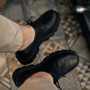 Genuine Leather Men's Derby Black Brown Classic